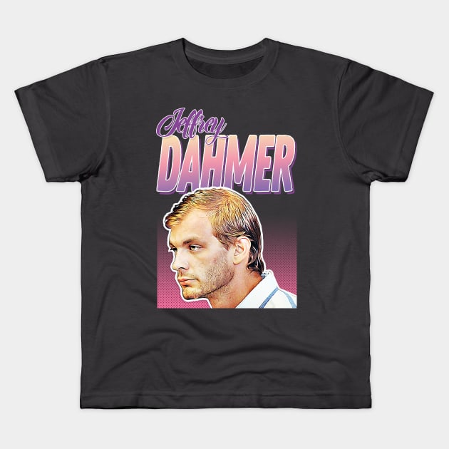 Jeffrey Dahmer ∆∆∆ 90s Styled Retro Graphic Design Kids T-Shirt by DankFutura